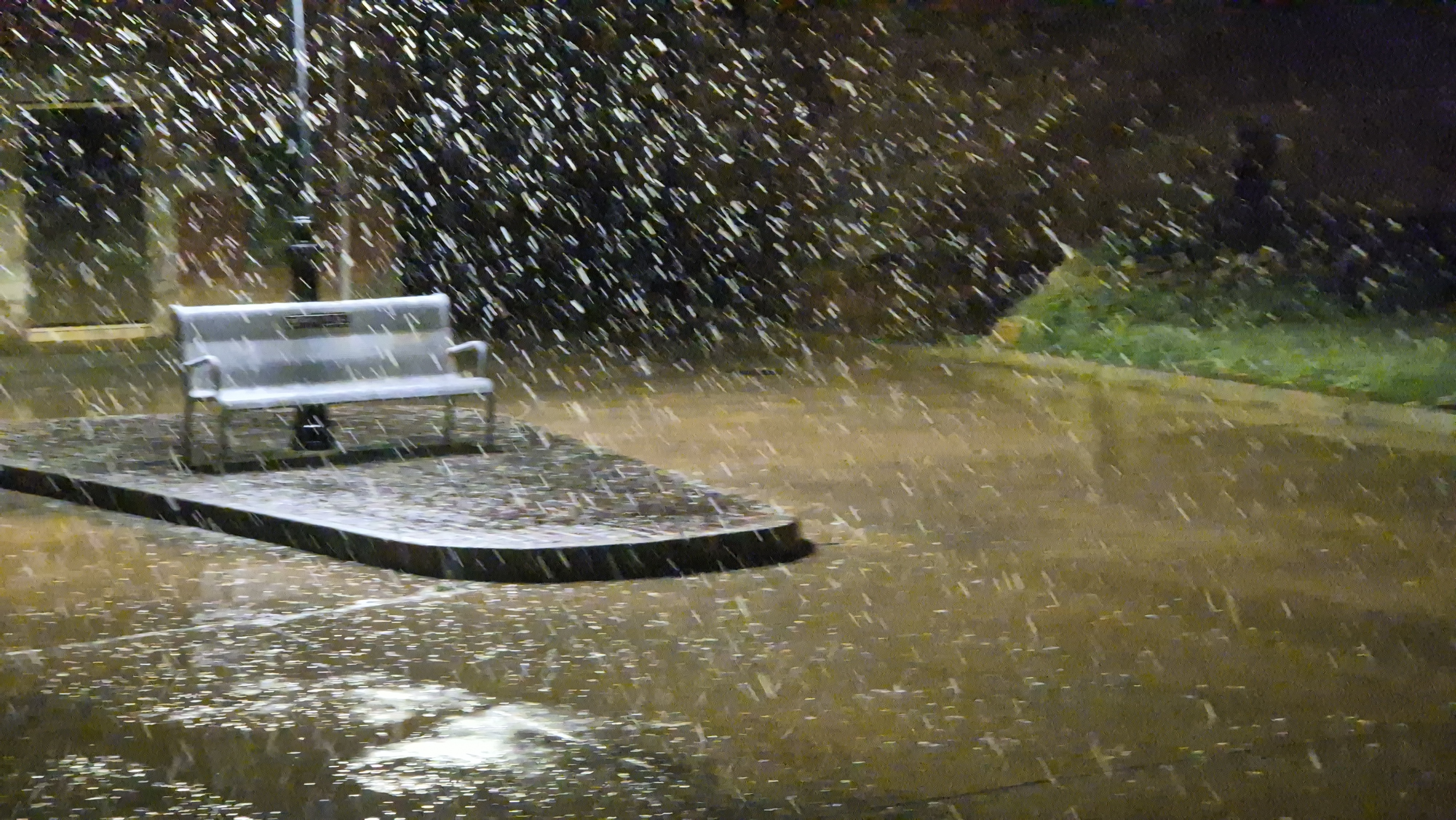 Nieve en la plaza de la Solana.