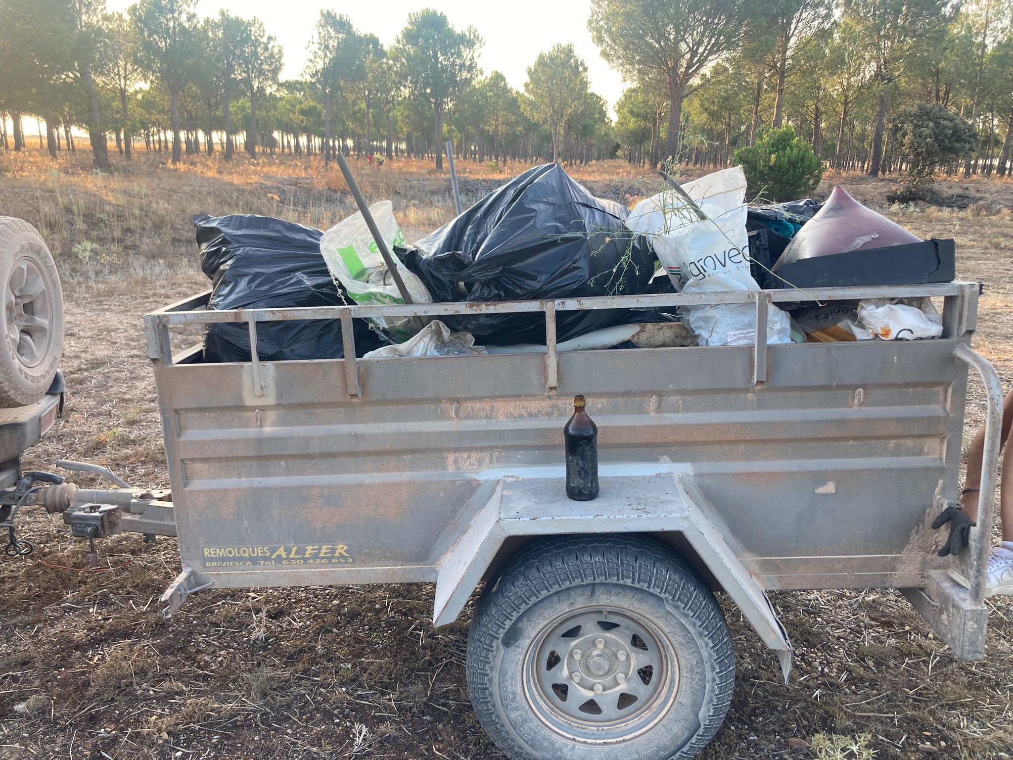 La basura, recogida en bolsas.